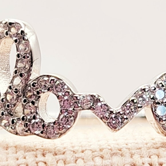 Scripted LOVE 925 Silver Ring - Picture 4 of 6